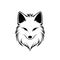 Fox Head Icon, Minimal Coyote Portrait, Vulpes Face Silhouette, Polar Fox Icon