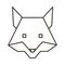 Fox head. Vector illustration decorative design