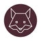 Fox head. Vector illustration decorative design