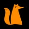 Fox illustration orange wild animal cartoon art wildlife