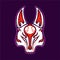 Fox Japanese Kitsune Mask Vector Illustration
