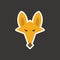 Fox logo themes in bold vector image