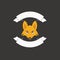 Fox logo themes in bold vector image