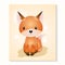 Fox lovely Together, Cute Best Friends, Adorable Rabbit, and pup Cartoon Characters