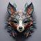 fox masks paper crafted style. AI Generative