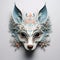 fox masks paper crafted style. AI Generative