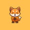 Fox Monk Cute Creative Kawaii Cartoon Mascot