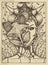 Fox. Mystic concept for Lenormand oracle tarot card