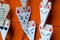 Fox shaped praying cards at Fushimi Inari temple