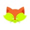 Fox Sick Nausea emoji. Animal face Nauseating. Vector illustration.