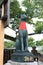 The fox statues in Fushimi Inari Shrine