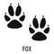 Fox step icon, simple style.