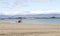 Foxton Beach looking out across the Manawatu River Estuary towards the Tararua Ranges