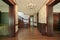 Foyer with wood paneling
