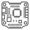 FPV Drone Flight Controller vector concept thin line icon