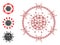 Fractal Barbed Coronavirus Zone Icon Itself Collage