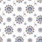 Fractal blue flowers and Deer. An elegant bright illustration with flowers. India style. Pattern for design of fabric, wallpapers