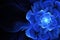 Fractal fantastic blue flower.