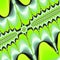 Fractal illustration in green lime and lemon yellow colors
