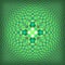 Fractal psychedelic green square pattern