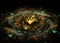 Fractal Spiritual Lotus Lake - Fractal Art - 3D image