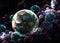 Fractal Transparent Shining Sphere Background - Fractal Art