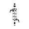 fractionating column chemical glassware lab glyph icon vector illustration