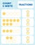 Fractions worksheet, math practice print page.