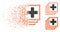 Fractured Dotted Halftone Medical Docs Icon