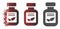 Fractured Dotted Halftone Natural Drugs Vial Icon