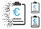 Fractured Pixelated Halftone Euro Prices Icon