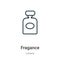 Fragance outline vector icon. Thin line black fragance icon, flat vector simple element illustration from editable luxury concept