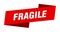 fragile banner template. fragile ribbon label.