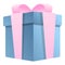 Fragile gift box icon, cartoon style