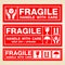 Fragile icon packaging shipping handle white care vector 3