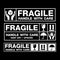 Fragile icon packaging shipping handle white care vector 4