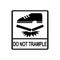 fragile icon symbol Illustration design. Do not Trample. vector illustration