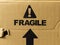 Fragile Label Sign on a Package