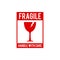 Fragile Sign Vector Label Design Template.