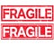Fragile - two labels / stamps designed for the transportation industry