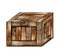 Fragile wooden box. Vector illustration