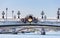 Fragment of the Alexander III Bridge across the Seine in Paris