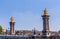 Fragment of the Alexander III Bridge across the Seine in Paris