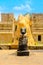 fragment of architecture Hindu Temple dedicated to Shiva, ancient cows, Gangaikonda Cholapuram Temple, India, Tamil Nadu