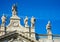 Fragment of the balustrade of the Cathedral of St. John the Baptist on the Lateran Hill in Rome