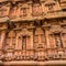 Fragment of bas-relief tower Hindu Brihadishvara Temple, India,