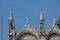 Fragment of beauty Saint Mark`s Basilica at San Marco square or piazza