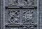 Fragment of Bremen`s Cathedral Metalic Door with religious decorations