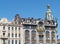 Fragment of the building of House of Books against the background of the sky. St. Petersburg