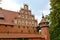 Fragment of the building of the large refectory. Medium knightly castle of the Teutonic order. Malbork, Poland